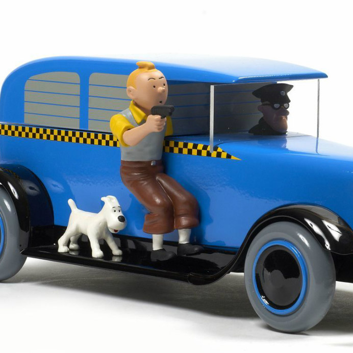 Taxi tintin michel aroutcheff 3eme version bois objets du mythe
