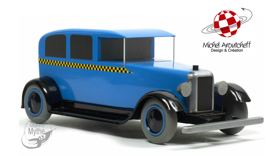 Taxi tintin michel aroutcheff 1ere version bois sans personnage objets du mythe