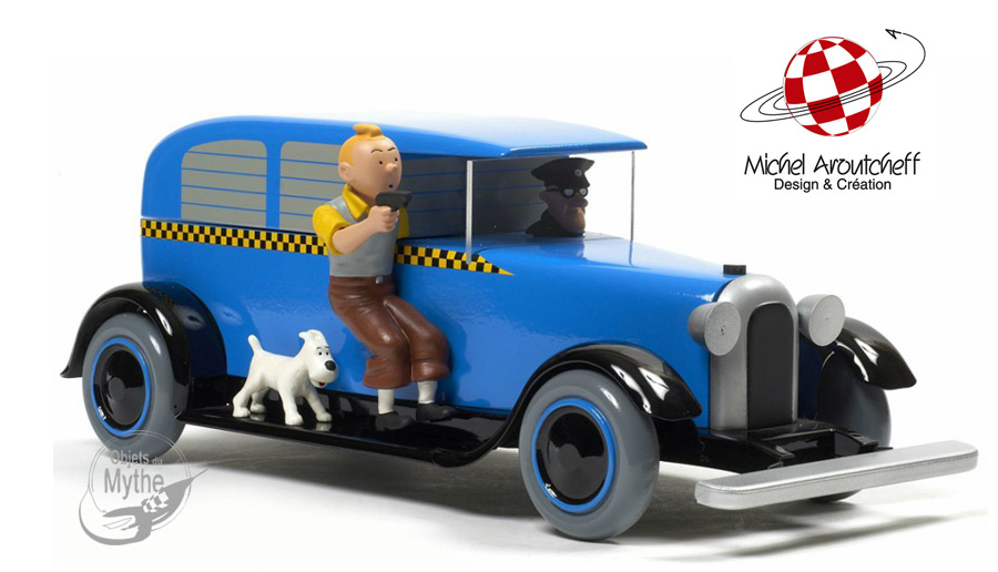 Taxi tintin michel aroutcheff 3eme version bois objets du mythe
